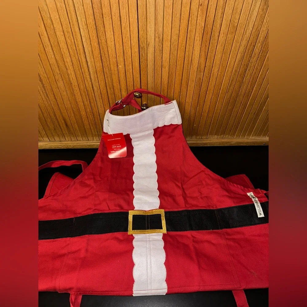 Williams Sonoma Red and White Santa Apron